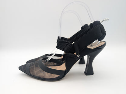 FENDI Fendi Collibri Zucca Slingback Pumps Sandals Mule 37 2/1