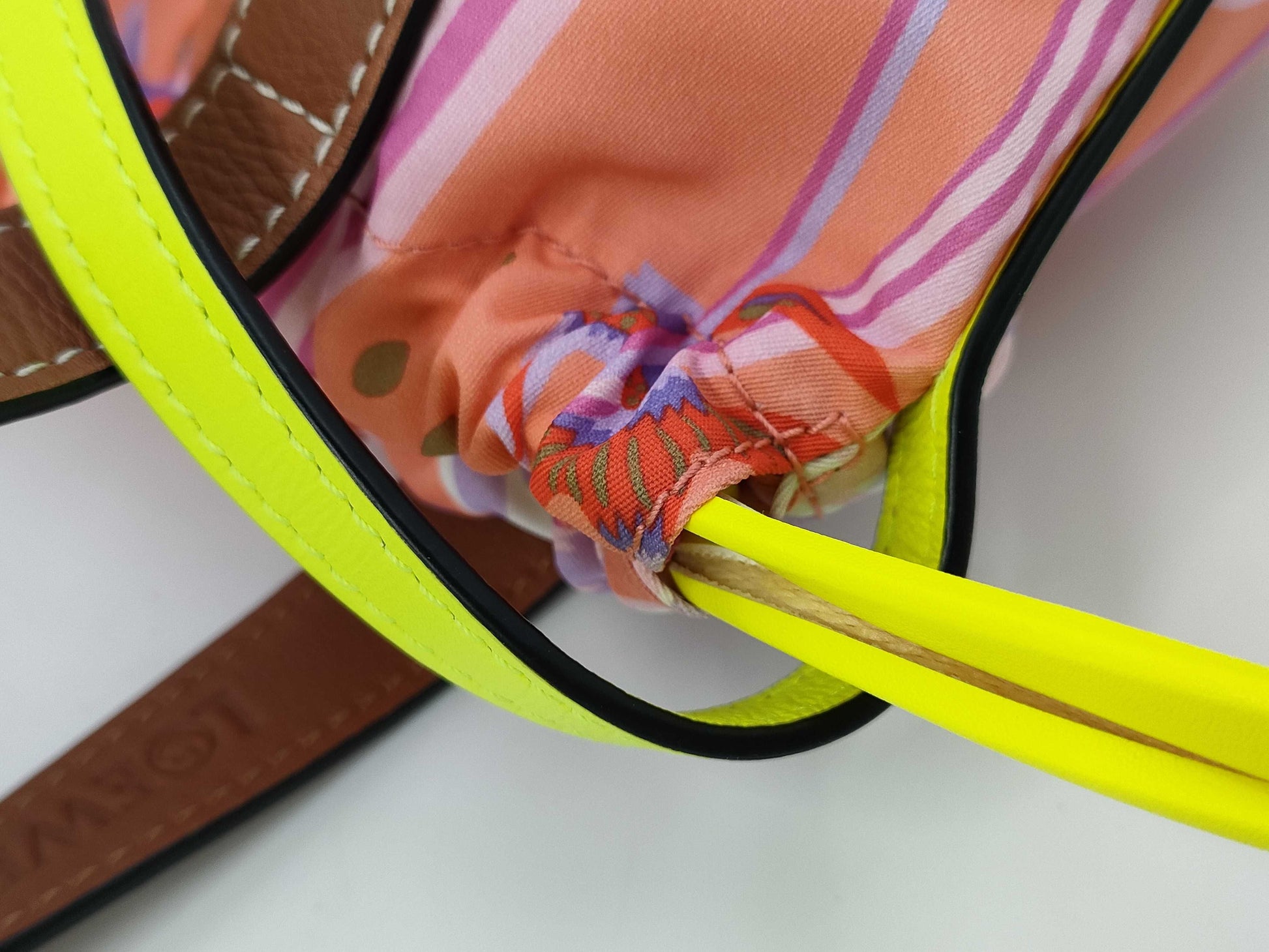 LOEWE Smiley Wink 2-way bag, nylon and leather multi-purpose handbag