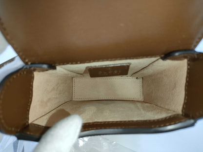 GUCCI GG Supreme Horsebit Shoulder Bag, Brown, 625615