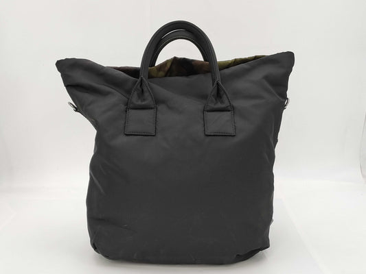 PRADA Prada Reversible Tote Nylon Black x Camouflage Tote Bag
