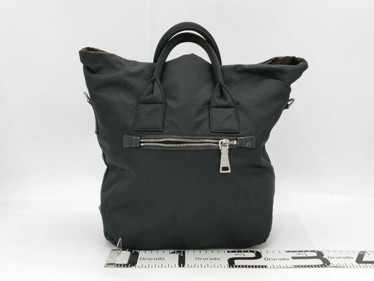 PRADA Prada Reversible Tote Nylon Black x Camouflage Tote Bag