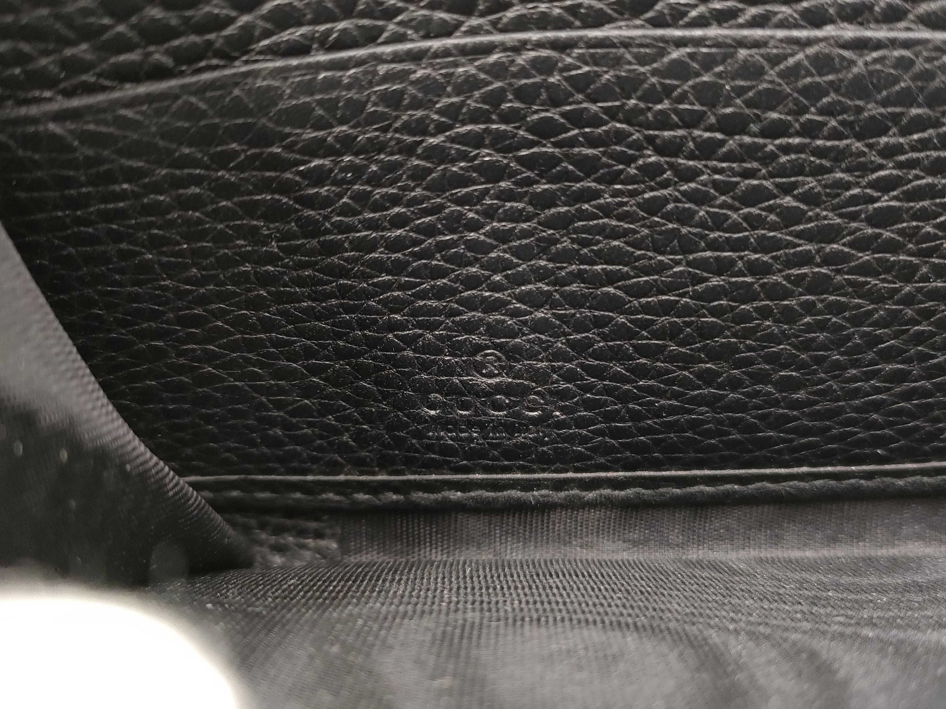 GUCCI Durian Long Wallet, Round Leather, Black, 473928