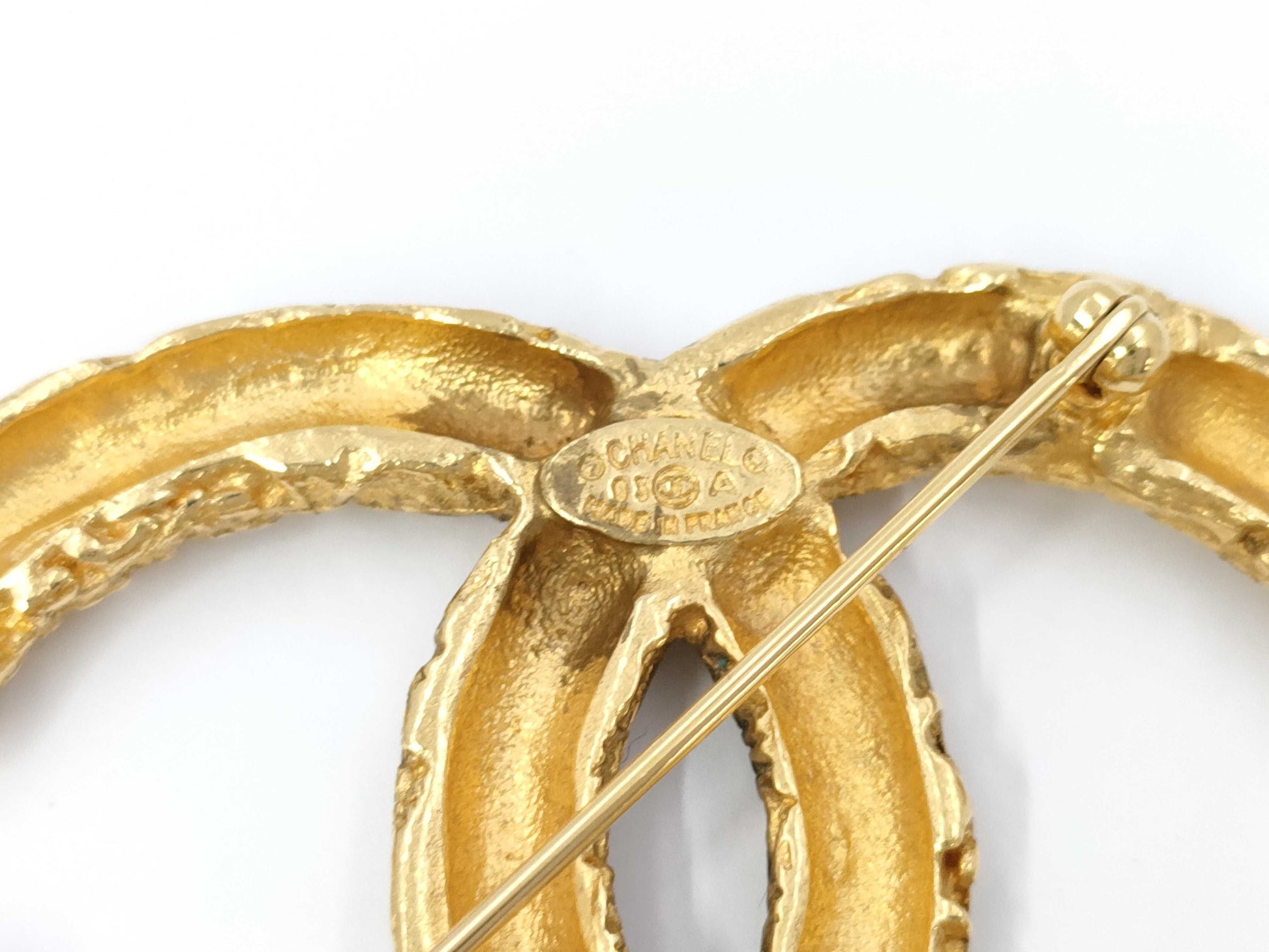 CHANEL Coco Mark Fringe Gold BR Brooch
