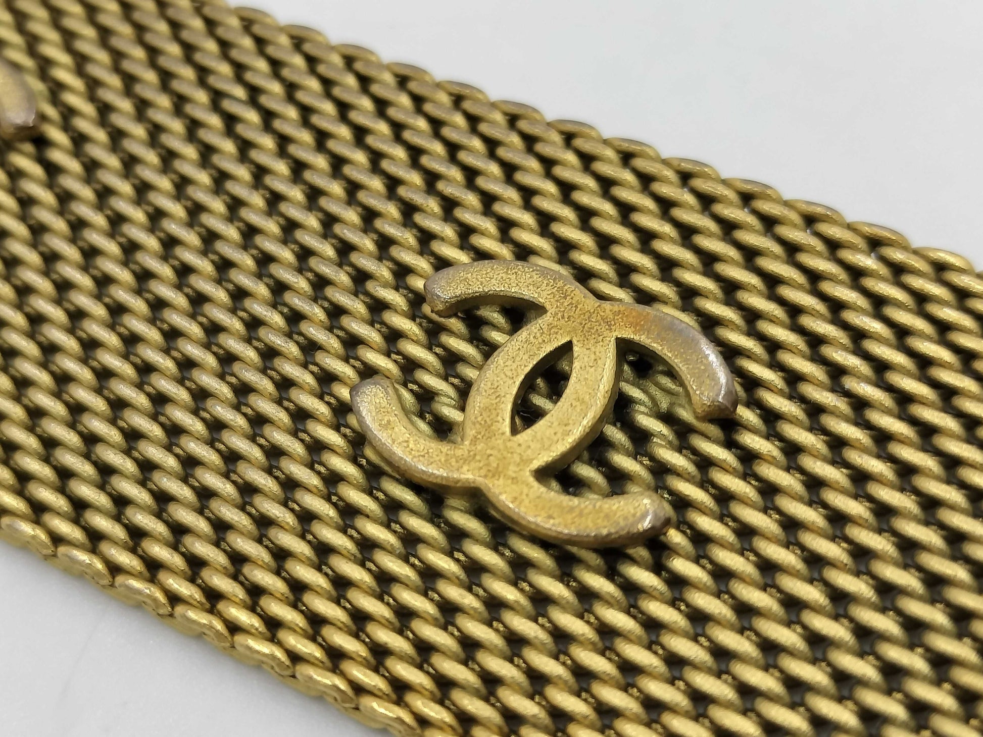 CHANEL Triple Coco Belt Vintage Gold BL Bracelet/Bangle