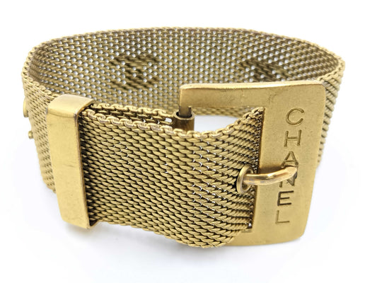CHANEL Triple Coco Belt Vintage Gold BL Bracelet/Bangle