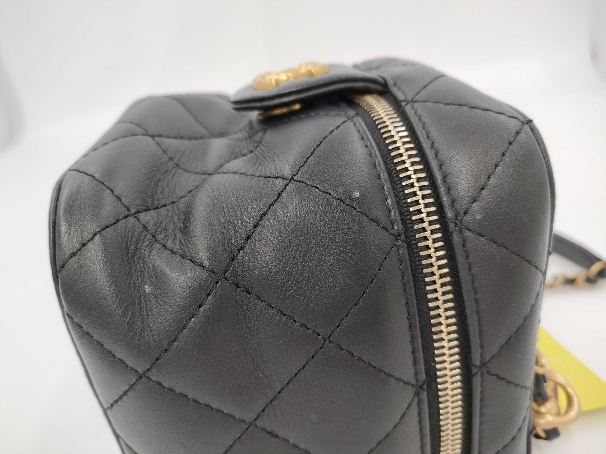 CHANEL Matelasse Chain Vanity Lamb G Hardware Black CPX8P2AH Handbag