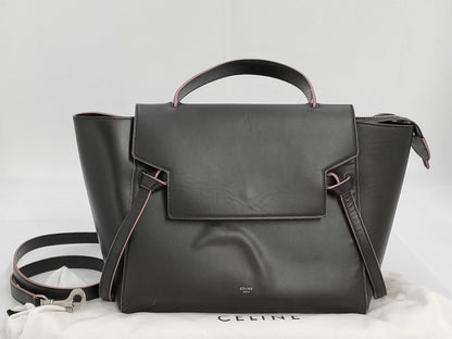 CELINE Mini Belt Bag Leather Brown x Pink Handbag