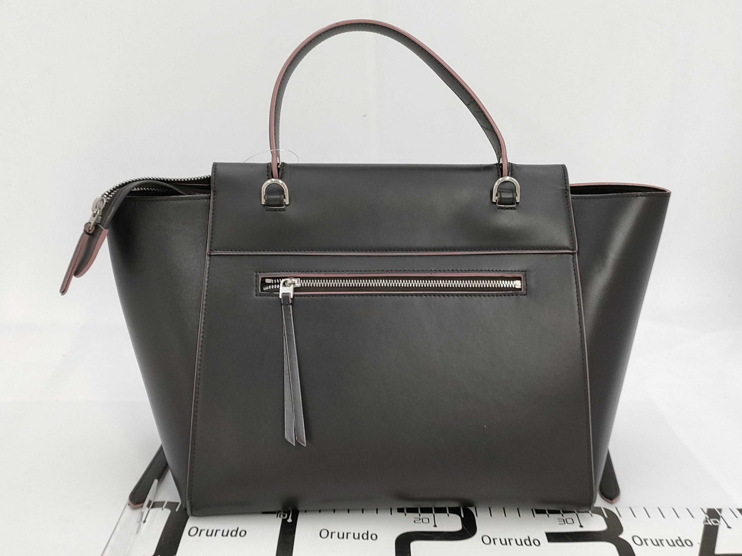 CELINE Mini Belt Bag Leather Brown x Pink Handbag