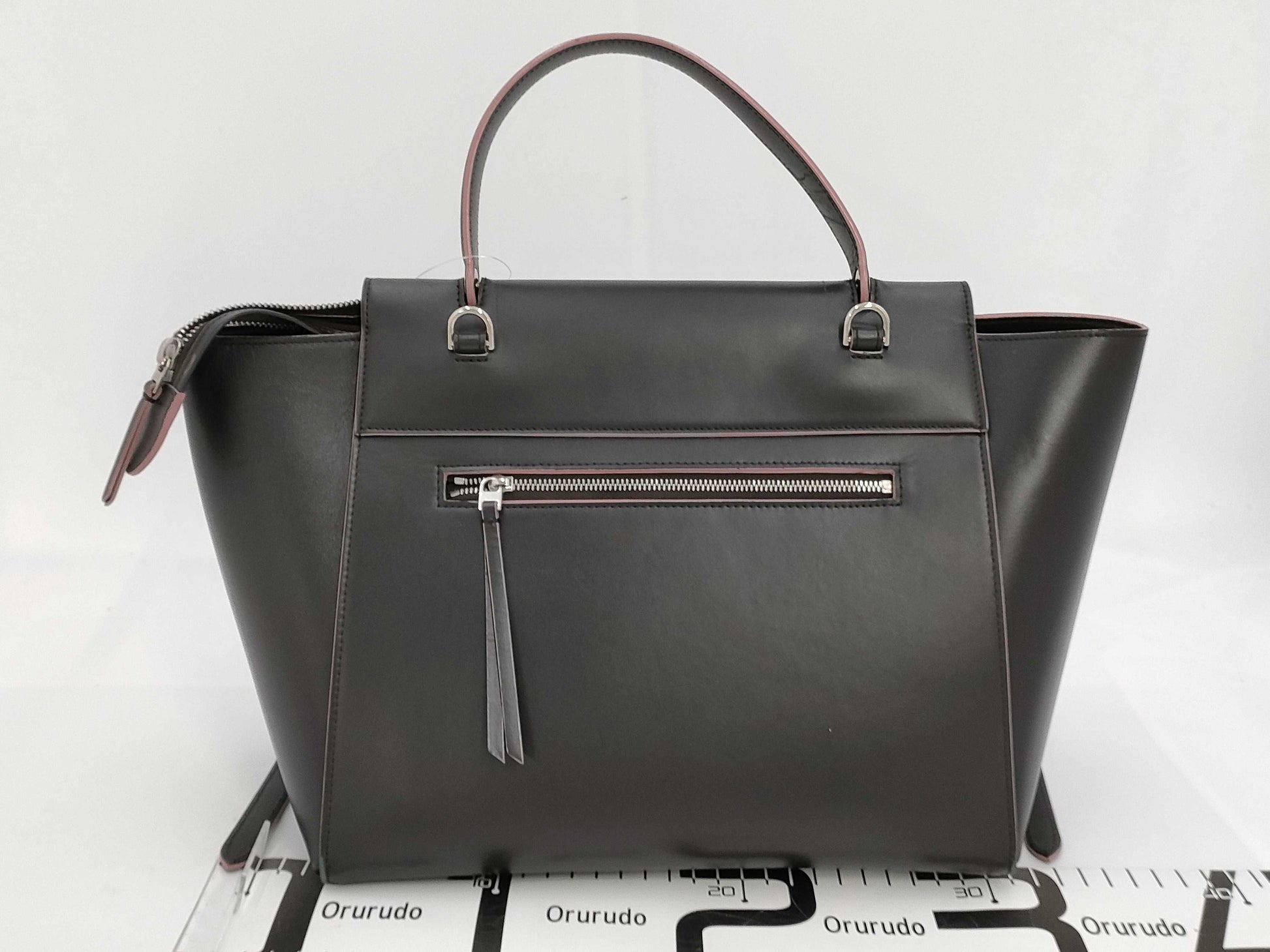 CELINE Mini Belt Bag Leather Brown x Pink Handbag