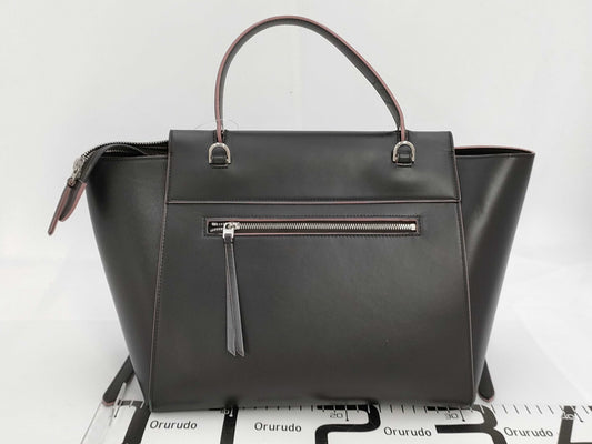 CELINE Mini Belt Bag Leather Brown x Pink Handbag