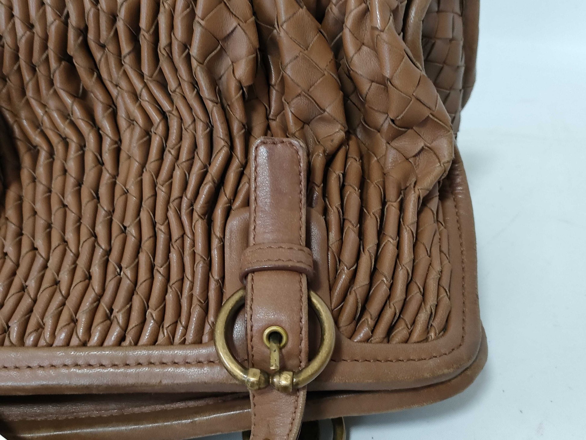 BOTTEGA VENETA Intrecciato QT-Bottega Veneta Intrecciato leather handbag brown