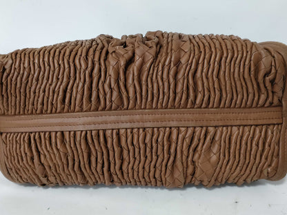 BOTTEGA VENETA Intrecciato QT-Bottega Veneta Intrecciato leather handbag brown