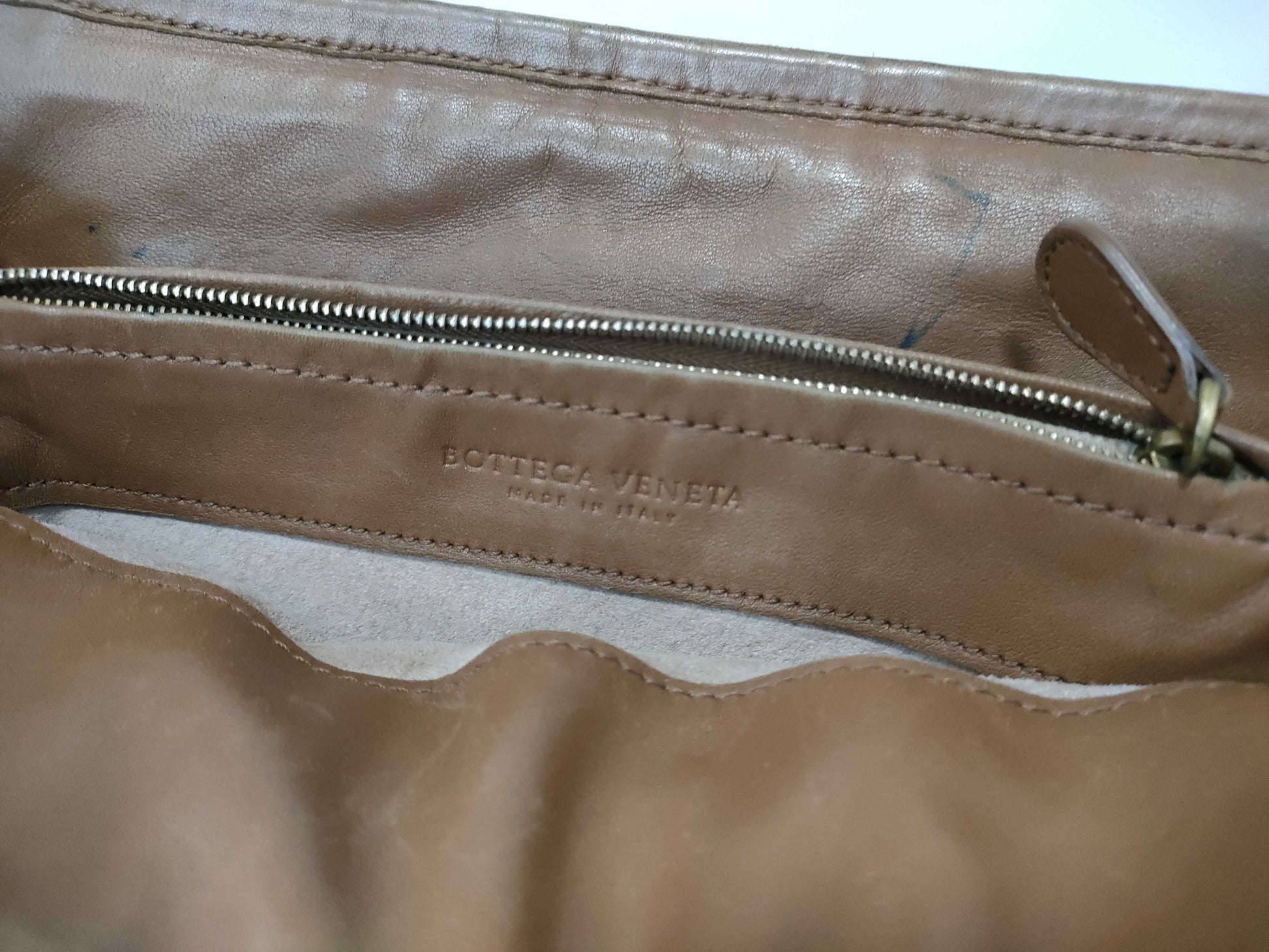 BOTTEGA VENETA Intrecciato QT-Bottega Veneta Intrecciato leather handbag brown