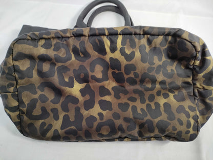 PRADA Tessuto x Leather 2-Way Handbag Leopard Print B4521V 