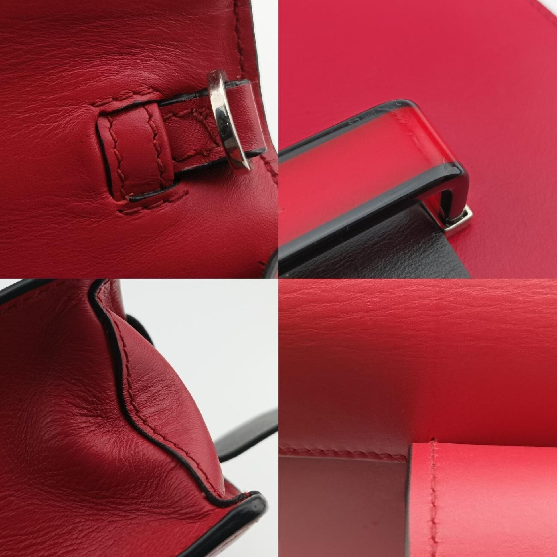 PRADA Plex Ribbon Red Leather Shoulder Bag 1BD06725
