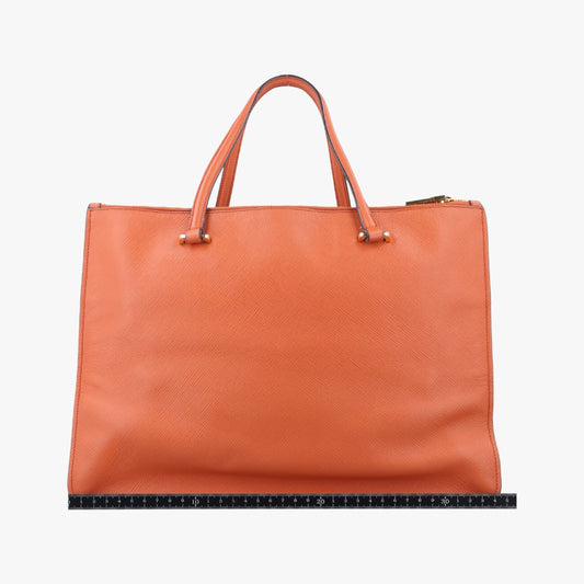 PRADA Parabola Tote Orange Saffiano Leather Shoulder Bag BN2411242