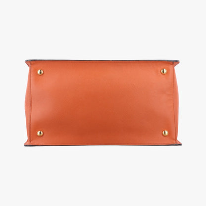 PRADA Parabola Tote Orange Saffiano Leather Shoulder Bag BN2411242