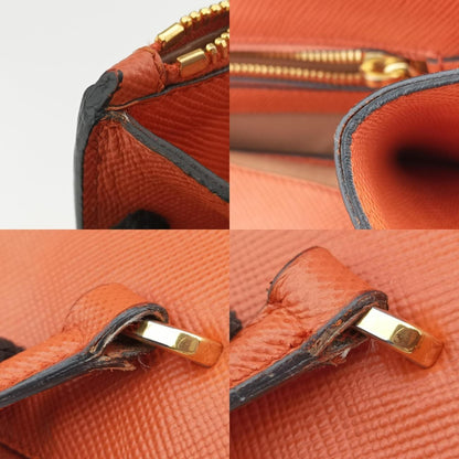 PRADA Parabola Tote Orange Saffiano Leather Shoulder Bag BN2411242