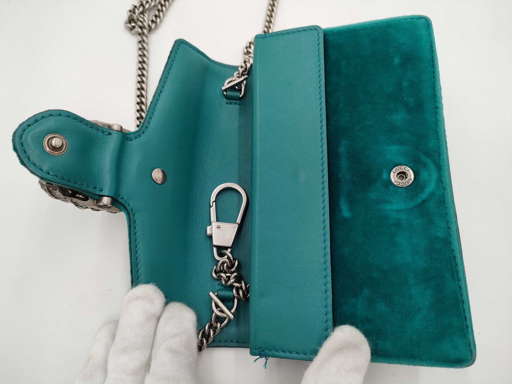 GUCCI 476432 Dionysus Velour Shoulder Bag