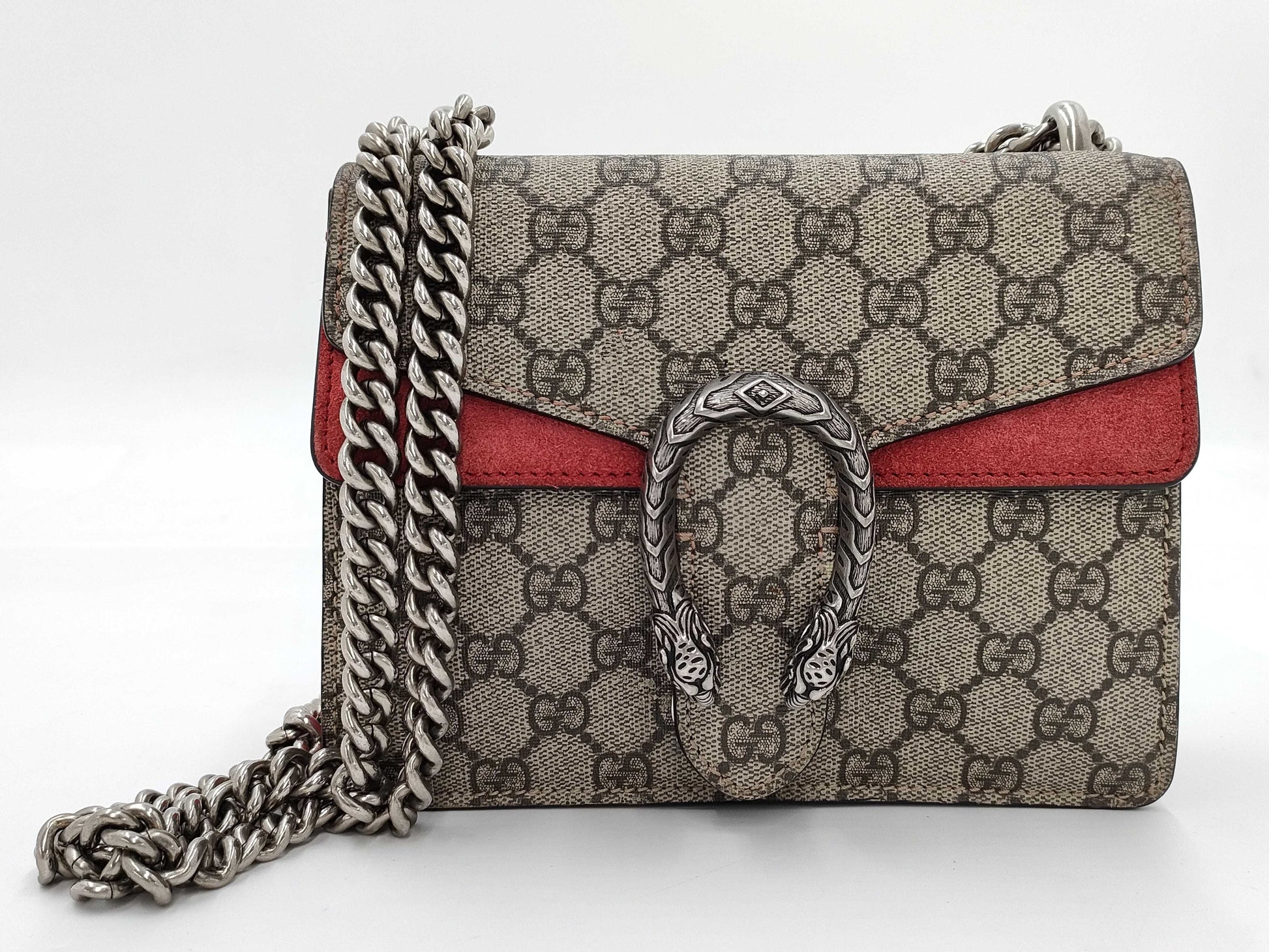 GUCCI 421970 GG Supreme Dionysus Chain Shoulder Bag