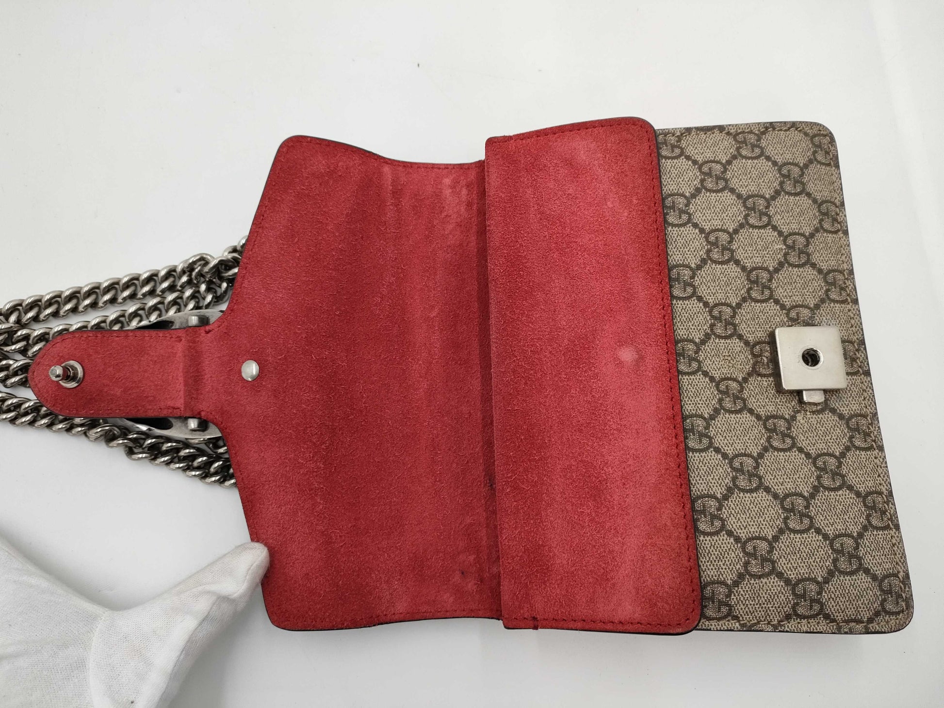GUCCI 421970 GG Supreme Dionysus Chain Shoulder Bag