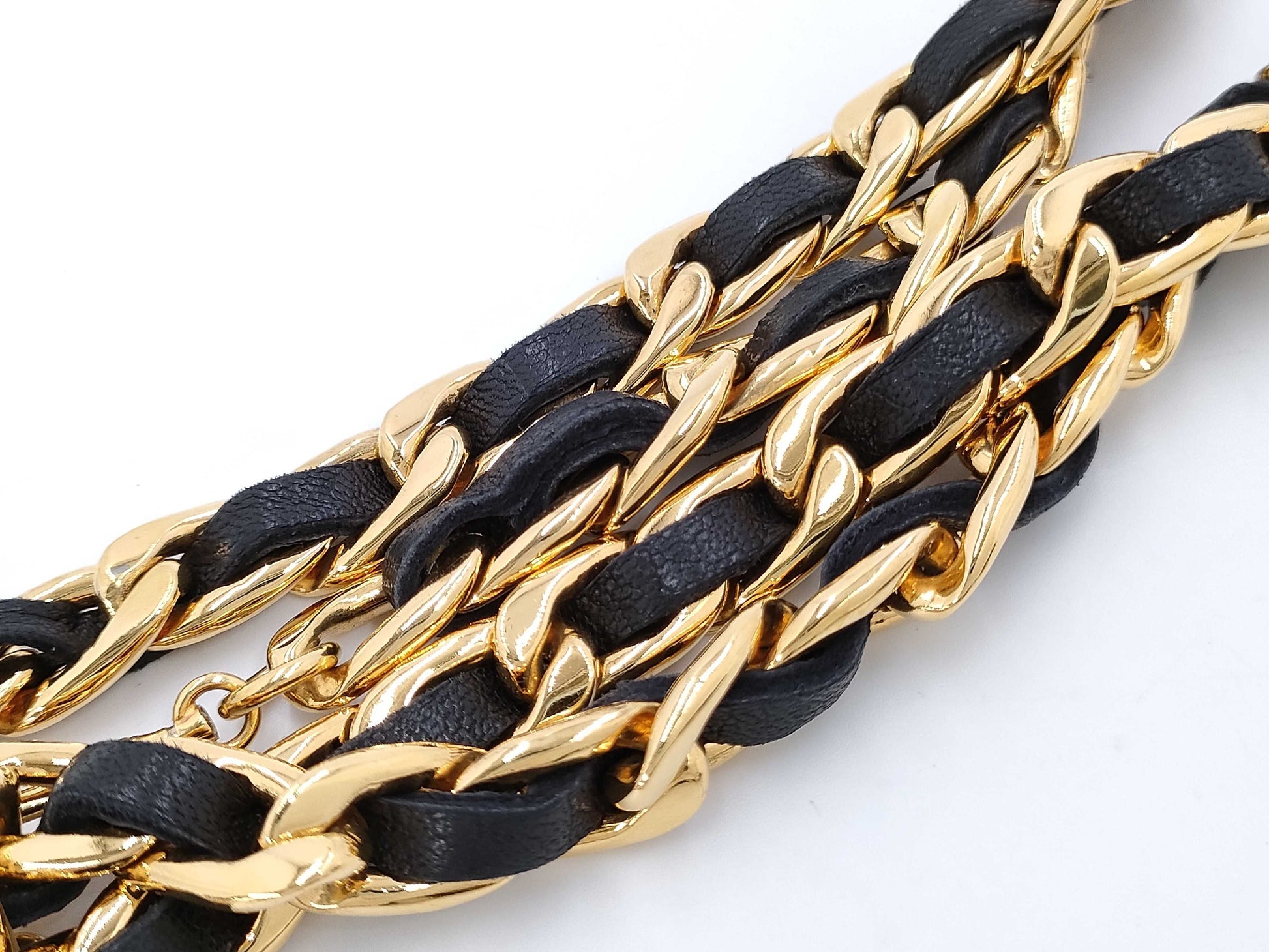 CHANEL Coco Medal Leather Chanel Chain Belt