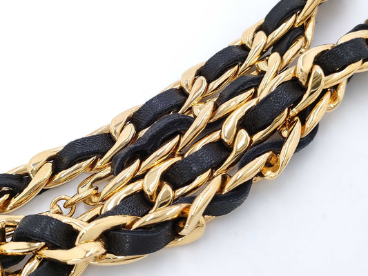CHANEL Coco Medal Leather Chanel Chain Belt