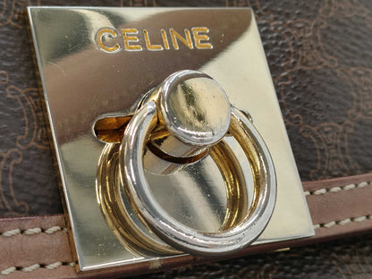 CELINE Gancini Chain Macadam PVC Handbag