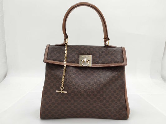 CELINE Gancini Chain Macadam PVC Handbag
