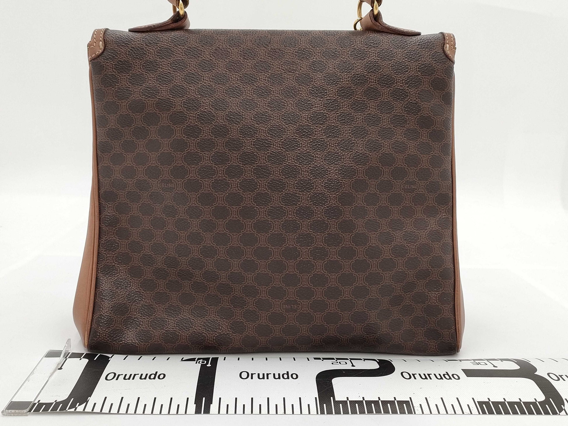 CELINE Gancini Chain Macadam PVC Handbag