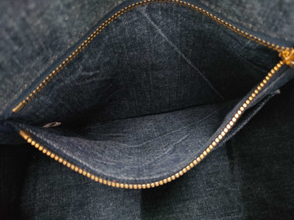 PRADA B1877B Canapa Denim Handbag Tote Bag