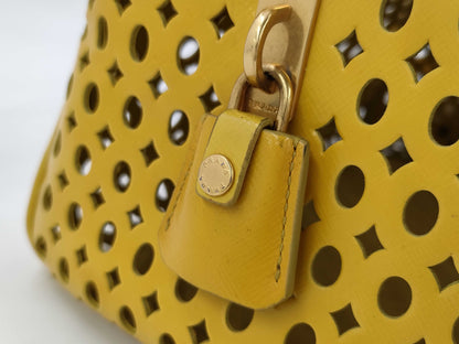 PRADA Leather Punching 2-Way Shoulder Bag/Handbag