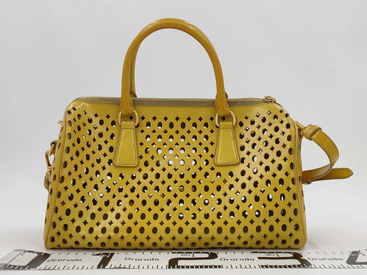 PRADA Leather Punching 2-Way Shoulder Bag/Handbag