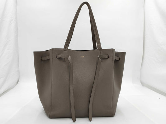 CELINE Cabas Phantom Medium Leather Tote Bag