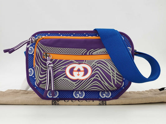 GUCCI 752102 Unused Interlocking Rubber Waist Bag/Body Bag