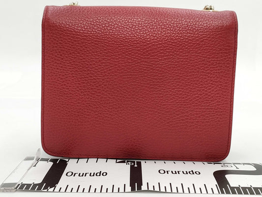 GUCCI Interlocking Leather Chain Shoulder Bag