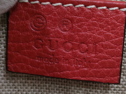 GUCCI Interlocking Leather Chain Shoulder Bag
