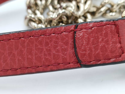GUCCI Interlocking Leather Chain Shoulder Bag