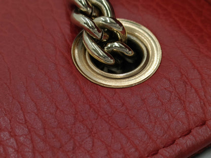 GUCCI Interlocking Leather Chain Shoulder Bag