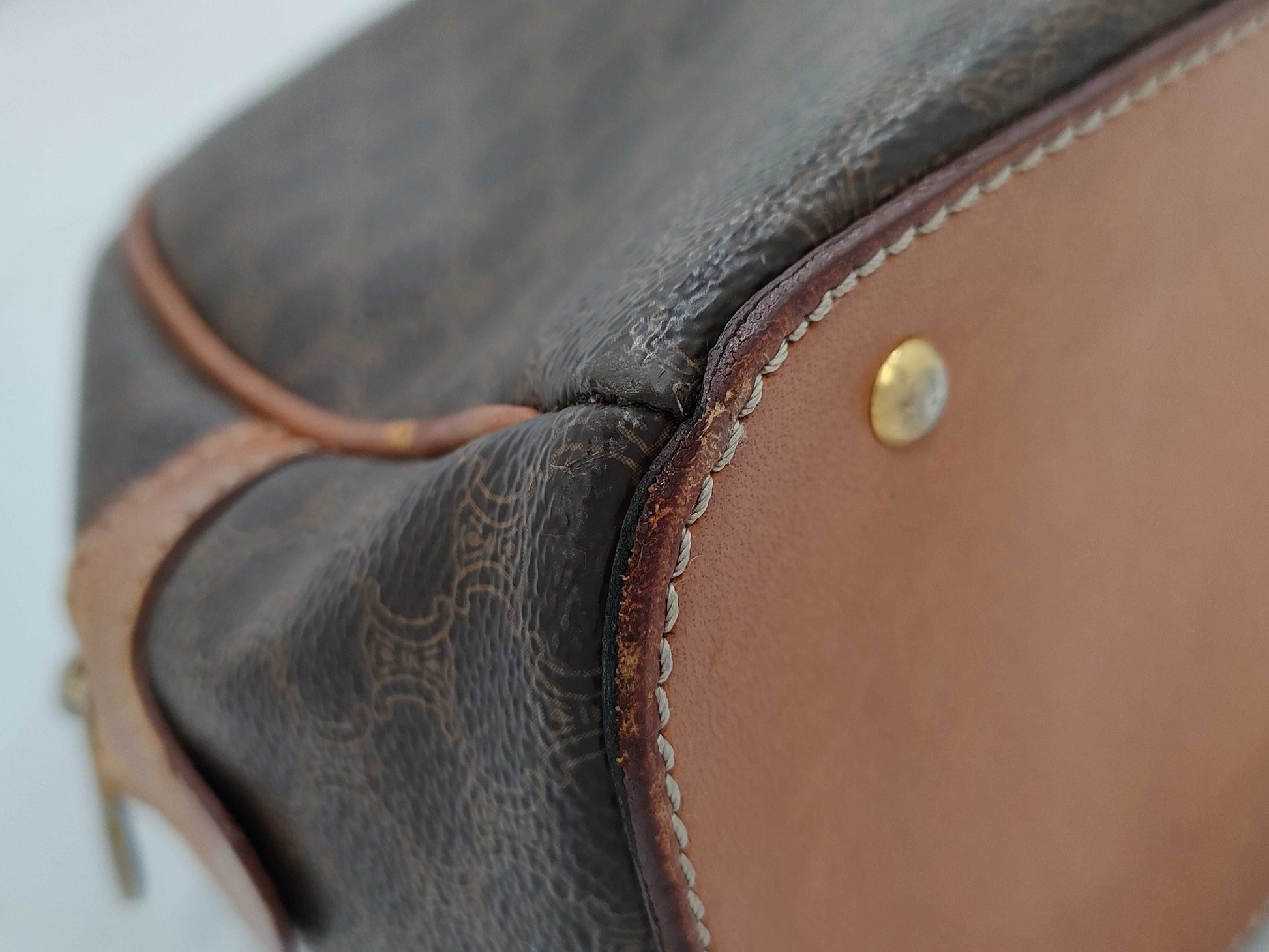 CELINE Macadam PVC Triomphe Handbag