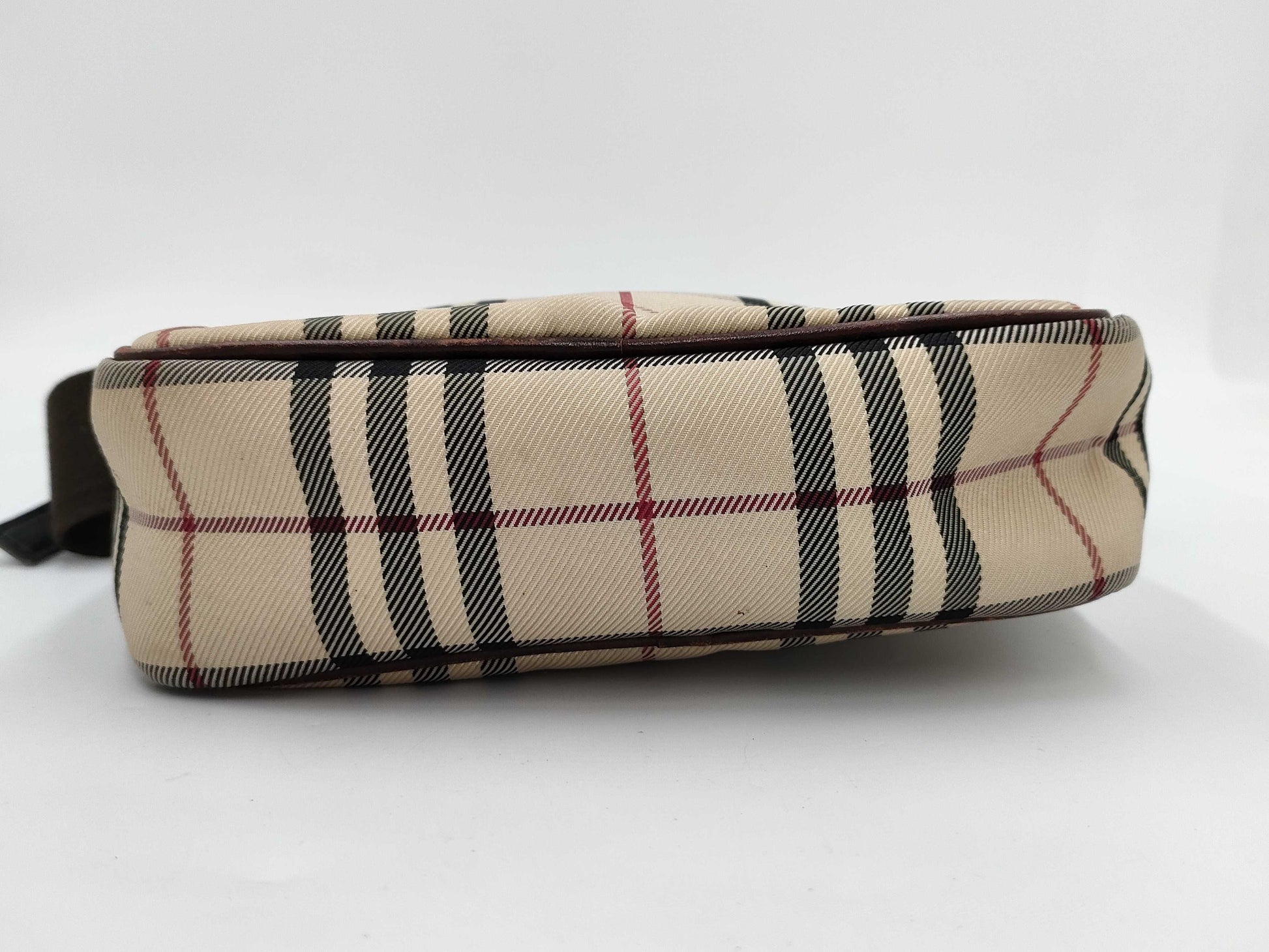 BURBERRY Nova Check Logo Plate Shoulder Bag