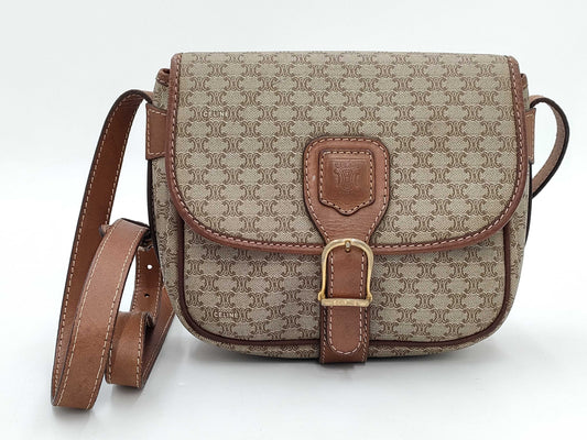 CELINE Macadam PVC Triomphe Shoulder Bag