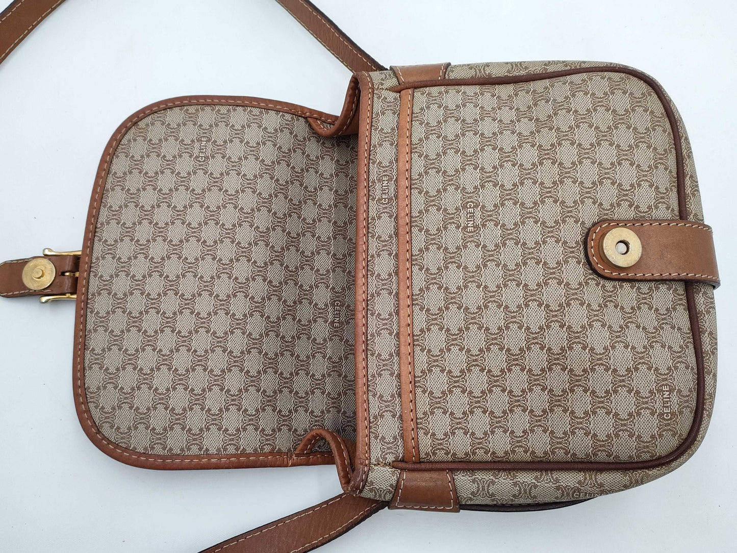 CELINE Macadam PVC Triomphe Shoulder Bag