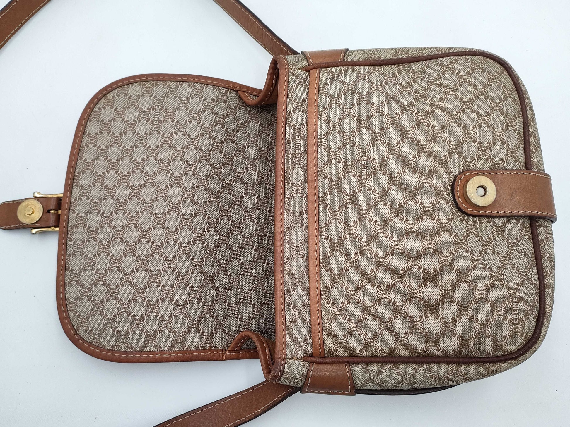 CELINE Macadam PVC Triomphe Shoulder Bag