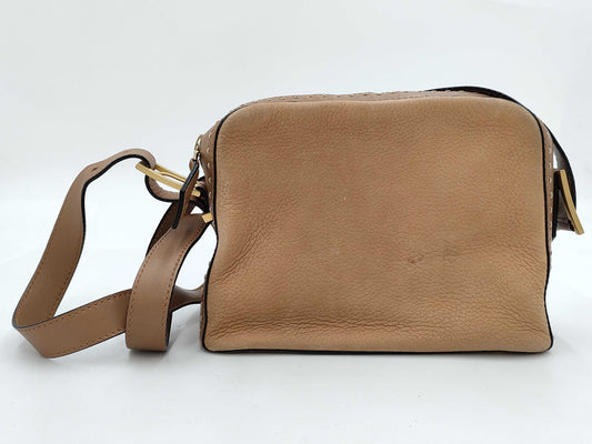 CELINE Stitched Leather Camera Shoulder Bag