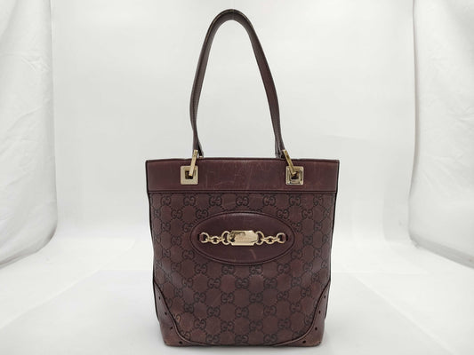 GUCCI 145994 Guccissima Horsebit Leather Handbag Bucket