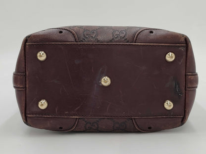 GUCCI 145994 Guccissima Horsebit Leather Handbag Bucket