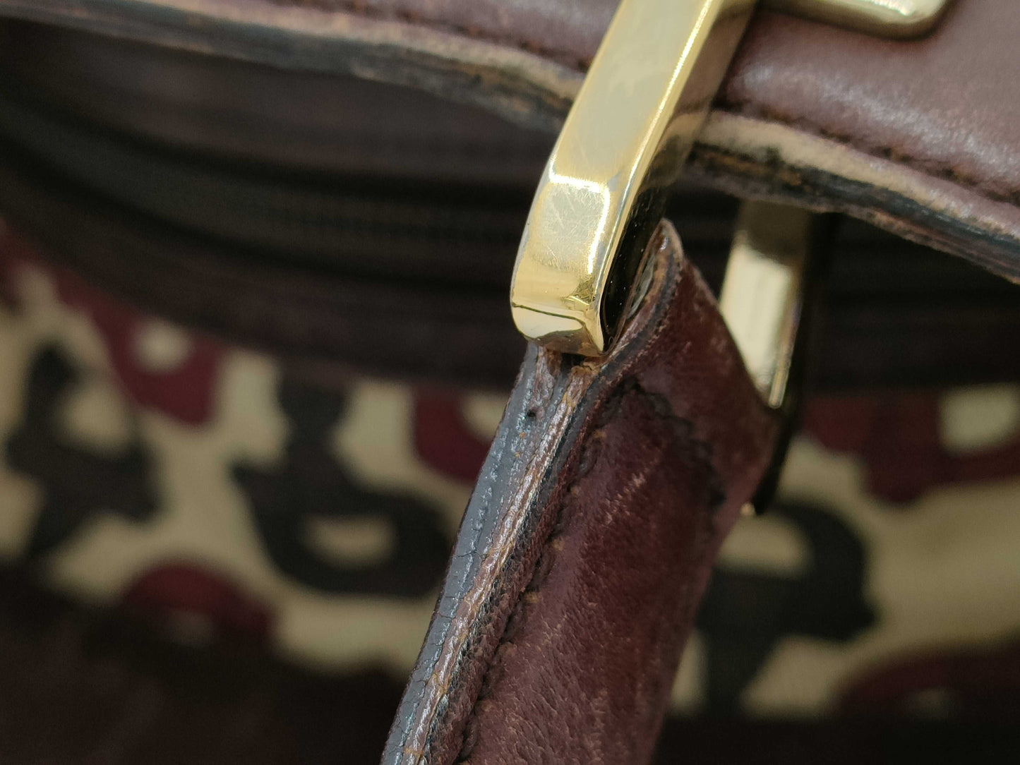GUCCI 145994 Guccissima Horsebit Leather Handbag Bucket