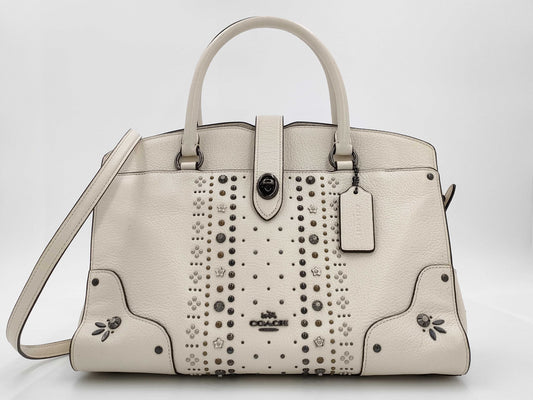 COACH 56832 Bandana Rivet Mercer Turnlock 2-Way Handbag/Shoulder Bag