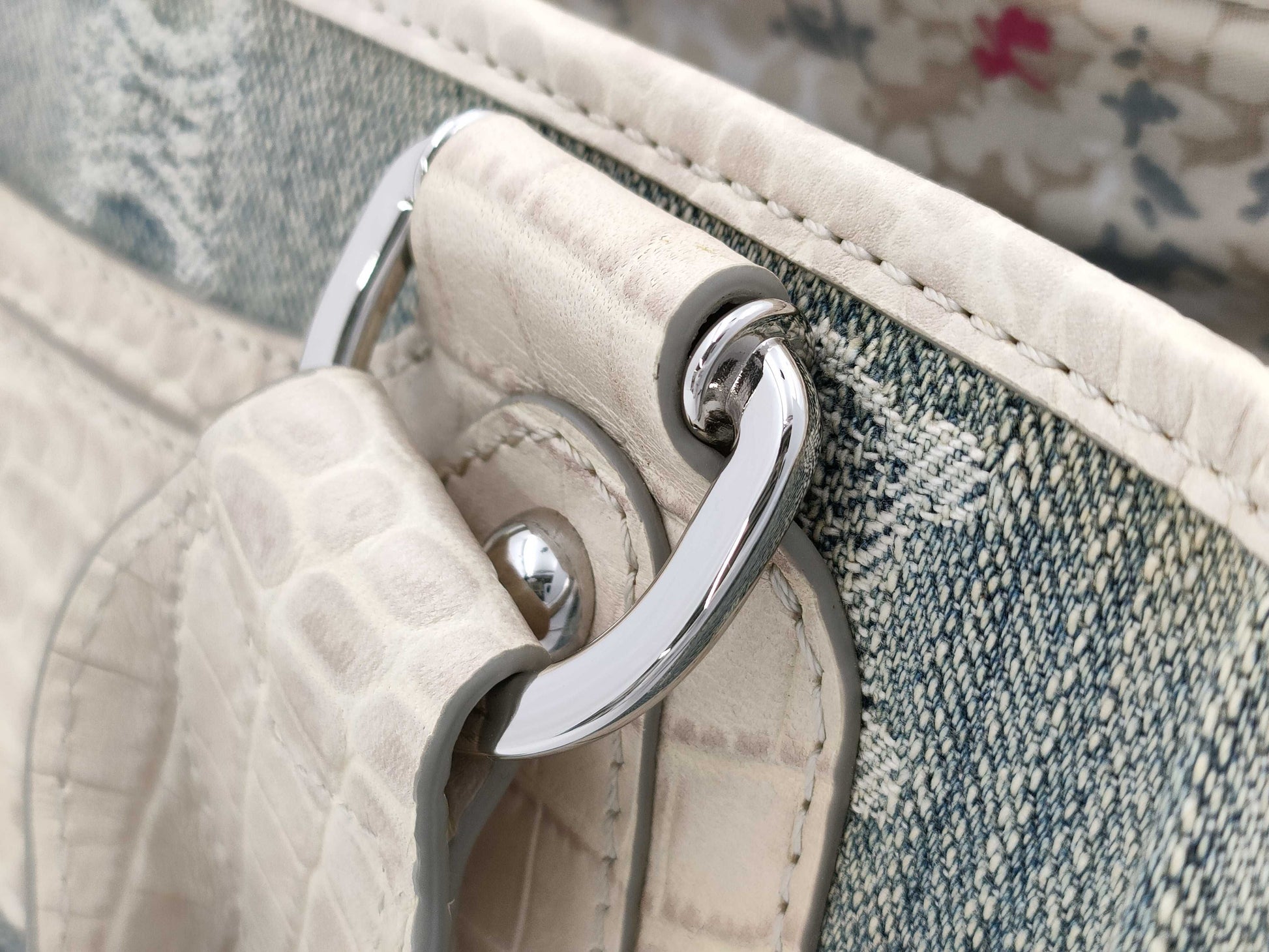 CELINE Paris Macadam Denim Boogie Bag Handbag